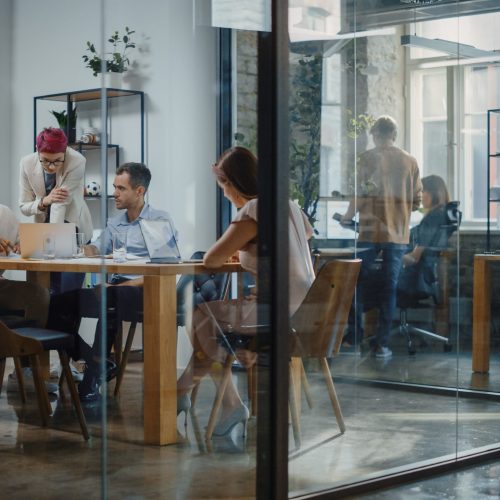Diverse,Group,Of,Professional,Businesspeople,Meeting,In,The,Conference,Room.